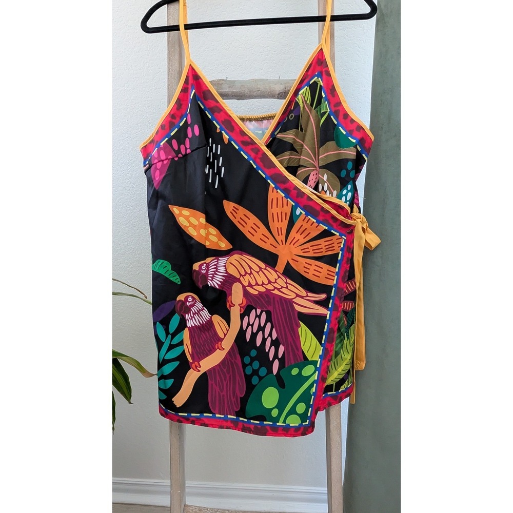 Tropical Jumpsuit w/ Tie-Wrap, size 2X